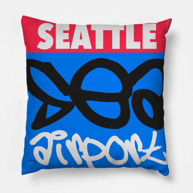 Seattle airport code Pillow by Woohoo