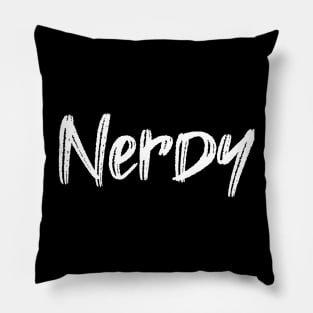 Nerdy Typography Pillow