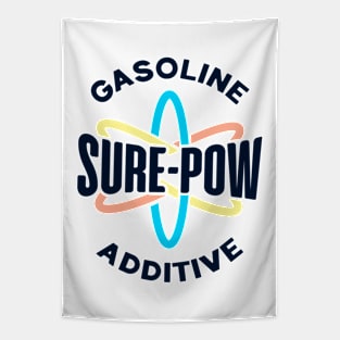 Sure-Pow Gasoline Additive (Logo Only - White) Tapestry