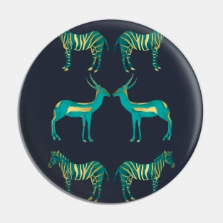 Teal and Gold Savanna Pin