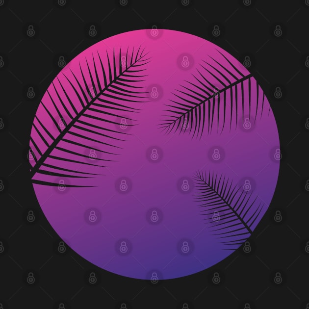 Purple Pink Leaves in a Circle | Positivity by Art by Ergate