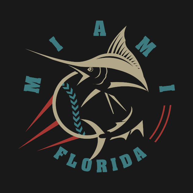 Miami Florida Baseball by Toogoo