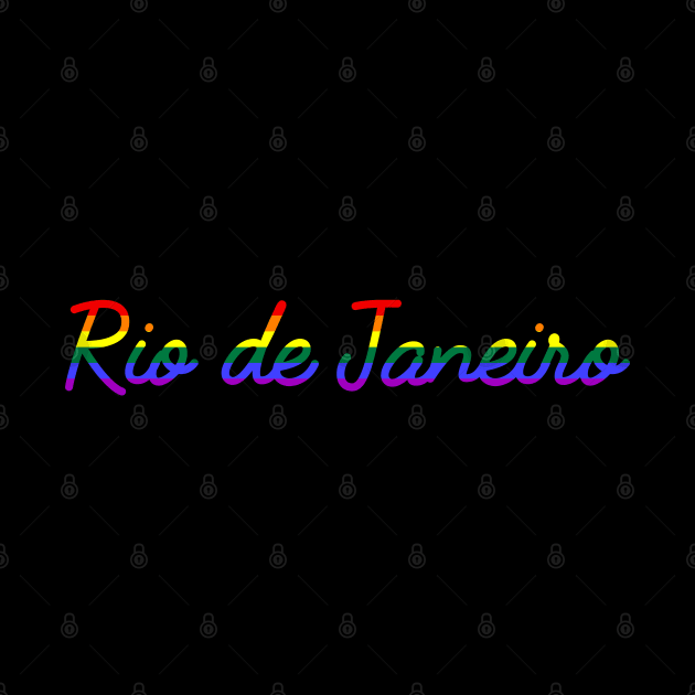 Rio de Janeiro LBGT Pride Parade Rainbow Flag by Scar