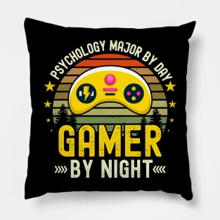 psychology major Lover by Day Gamer By Night For Gamers Pillow