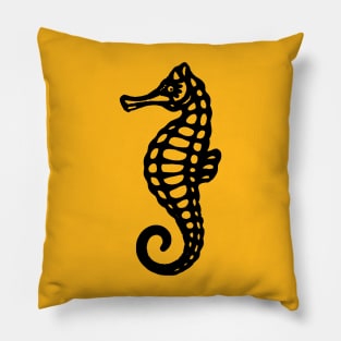 Black Sea Horse Pillow