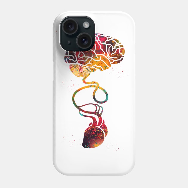 Brain and Heart Phone Case by erzebeth