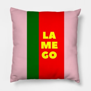 Lamego in Portuguese Flag Colors Vertical Pillow