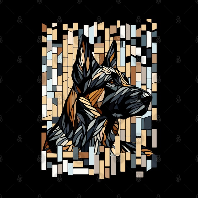 German Shepherd - Mosaic Art by Nartissima