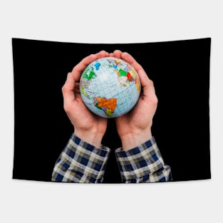 Protecting The Earth With Both Hands Climate Change Protect Tapestry