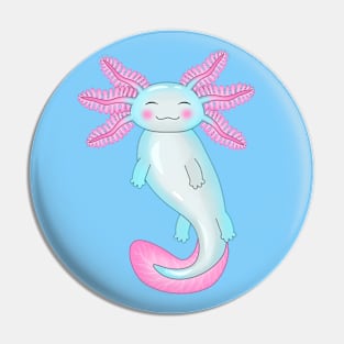 Cyan Axolotl Pin