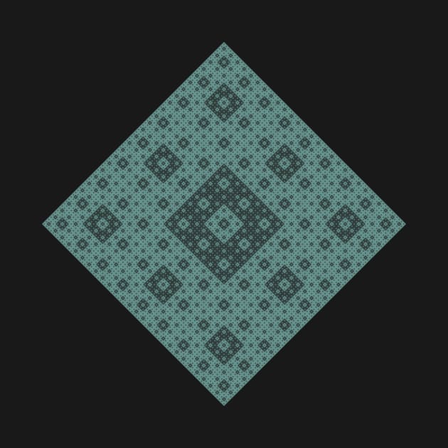 sierpinski diamond pattern - eucalypt mist by BrownWoodRobot