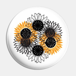 Little Aesthetic Sunflower Pin