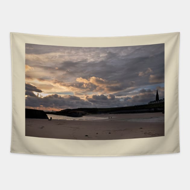 November Sunrise on Cullercoats Bay Tapestry by Violaman