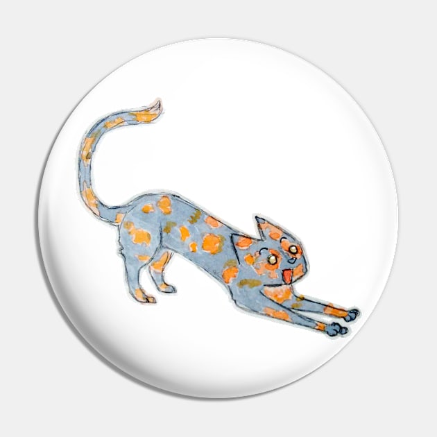 Carey cat watercolour Pin by bitingnclawing