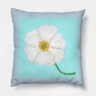 Sissinghurst White Poppy Pillow