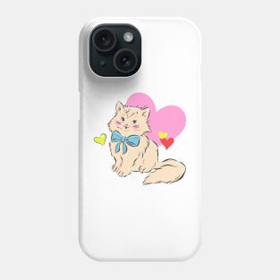 Cat Hand Drawn Cute Phone Case