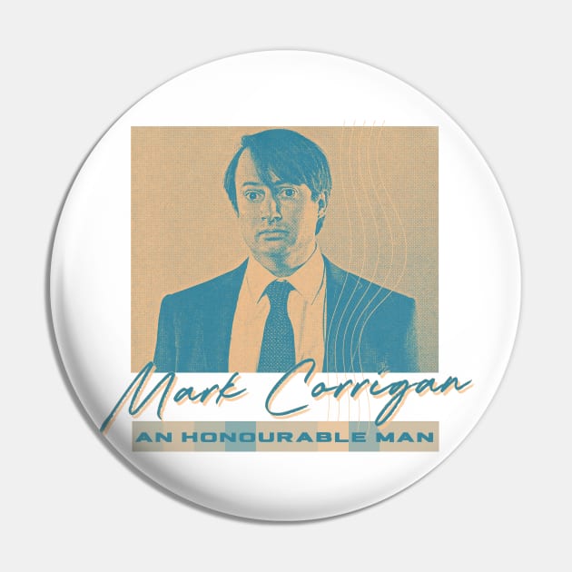 Mark Corrigan // Duotone Aesthetic Fan Art Design Pin by unknown_pleasures