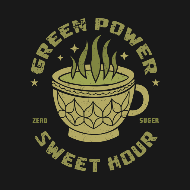 Green Power Sweet Hour Matcha Tea Gift by GrafiqueDynasty