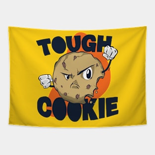 Tough Cookie // Funny Cartoon Cookie Tapestry