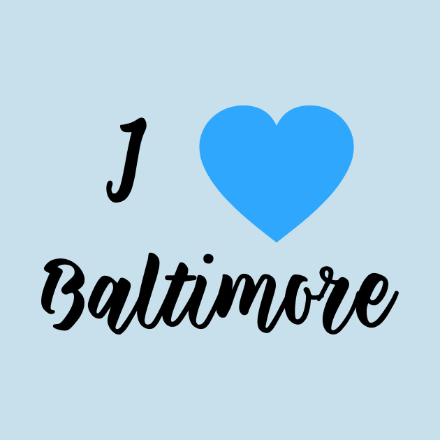 I Love Baltimore with Blue Heart by Scarebaby