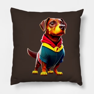 Proud and Regal: Dachshund in Senegal Tee Pillow