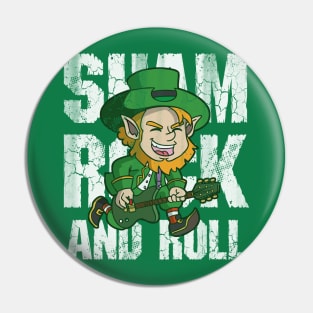 Shamrock and Roll Leprechaun Guitar Pin