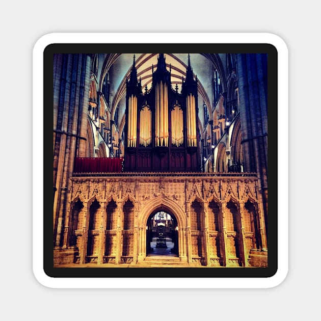 Organ, Lincoln Cathedral Magnet by robsteadman
