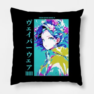 Vaporwave Anime Aesthetic Manga Girl Japanese Streetwear Pillow