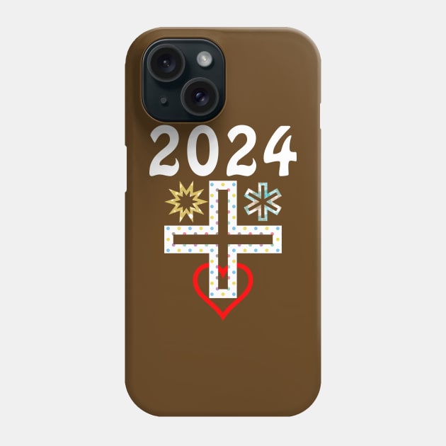 happy 2024 Phone Case by Yougeen