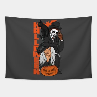 halloween couple Tapestry