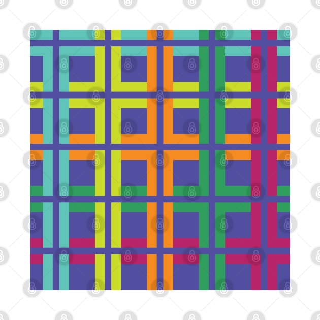 Colorful Checkered pattern by kallyfactory