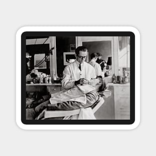 Barber Shop, 1923. Vintage Photo Magnet