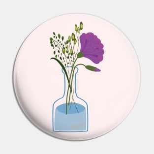 Colorful flowers in a little vase Pin