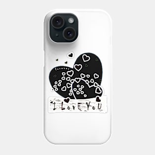 I LOVE YOU W/B Phone Case