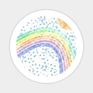Distressed Rainbow with Sun and Rain Magnet
