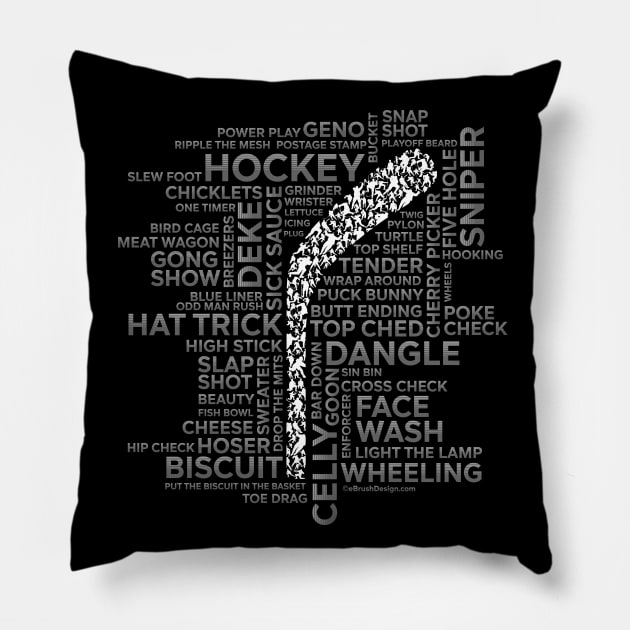 Hockey Players and Slang Pillow by eBrushDesign