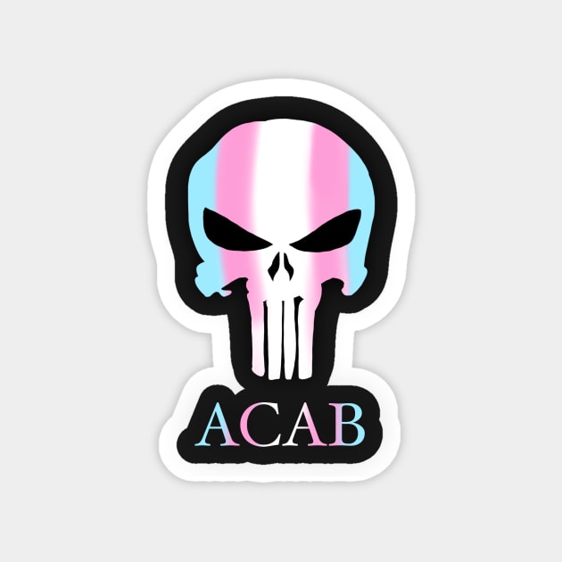 Copy of Trans Pride Skull Magnet by JamieWetzel