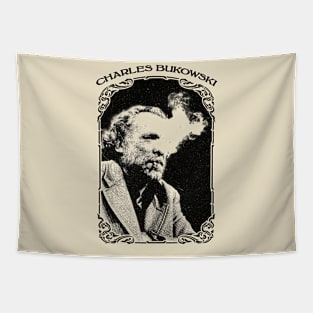 Charles Bukowski Smoking Vintage Tapestry