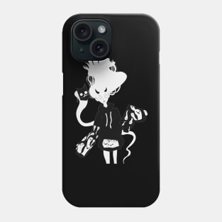 ghost girl and cat Phone Case