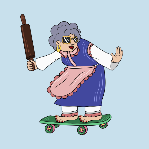 Skater Grandma by noralind