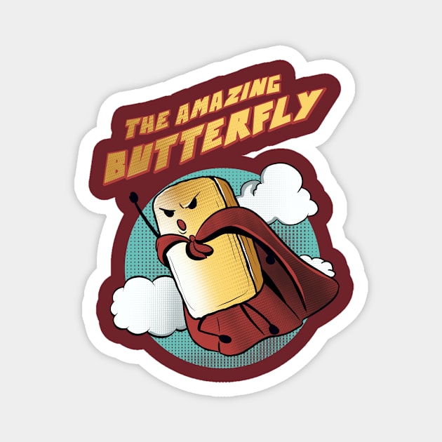 THE AMAZING BUTTERFLY Magnet by Fan.Fabio_TEE