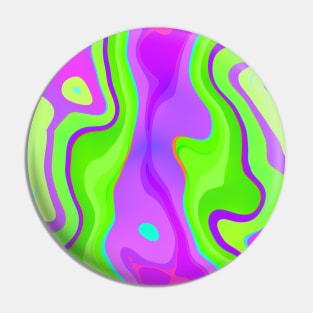 Neon Swirl Pattern - Purple and Green Pin