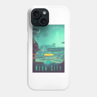 Vintage neon city | Retro futurism Phone Case