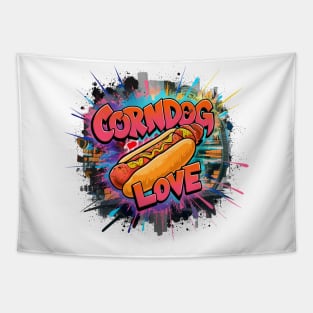 Corndog Love Design Tapestry