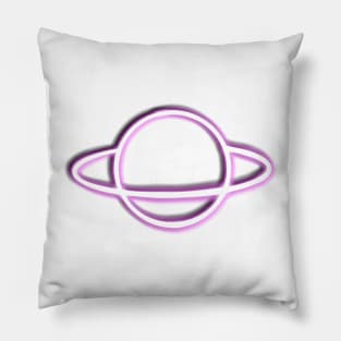 Neon pink/purple planet Pillow