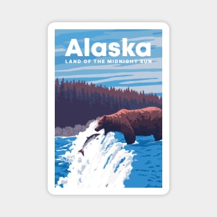 Land Of The Midnight Sun - Alaska Magnet