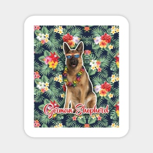 Bernese Mountain Summer Funky Hawaiian, Hawaii Style, Dog Personalized Hawaiian Magnet