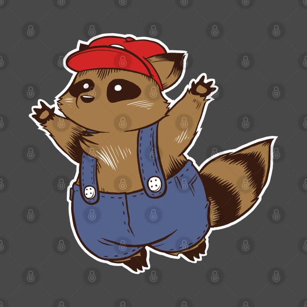 Tanuki in a Plumber Suit by samandfuzzy