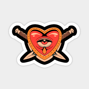 crual love tattoo Magnet