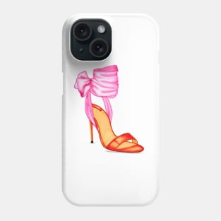 Pink Orange Women's Open Toe Heels Phone Case